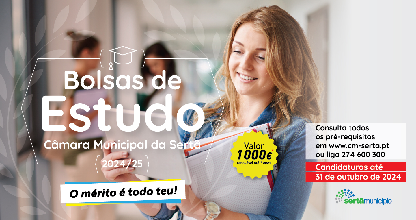 Município da Sertã atribui bolsas para o Ensino Superior - Candidaturas decorrem até 31 de outubro