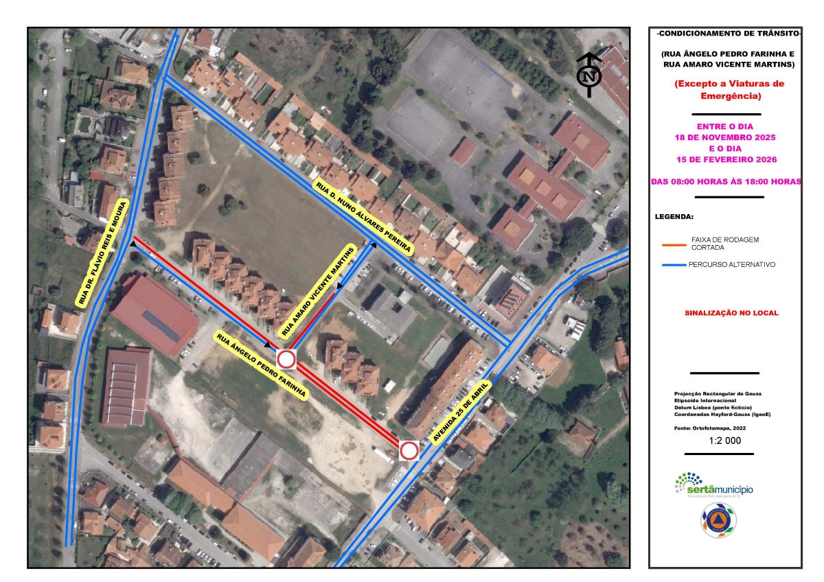 Mapa de Condicionamento da Rua Ângelo Pedro Farinha