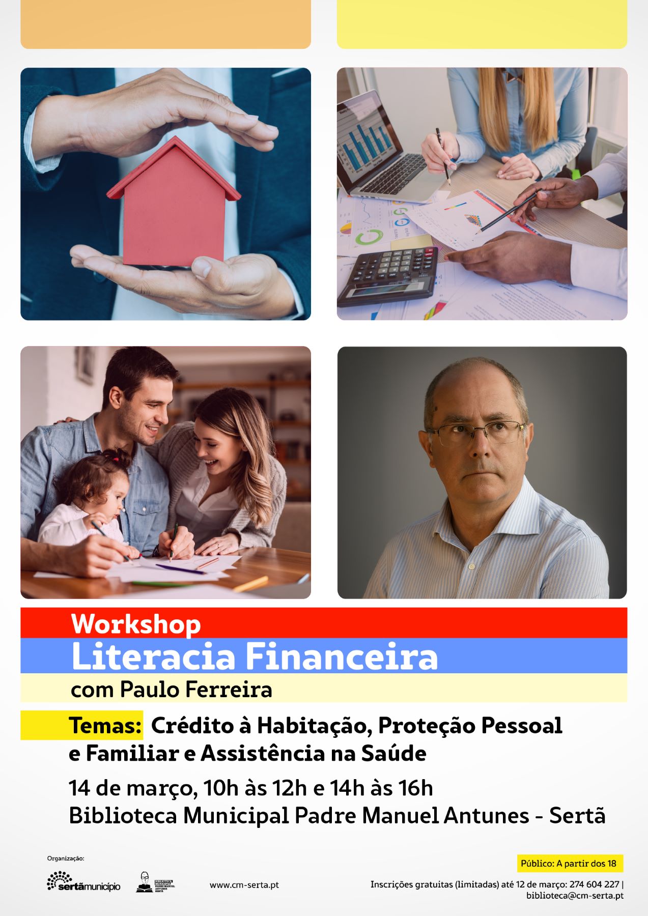 Workshop de Literacia Financeira com Paulo Ferreira, na Biblioteca Municipal Padre Manuel Antunes, Sertã