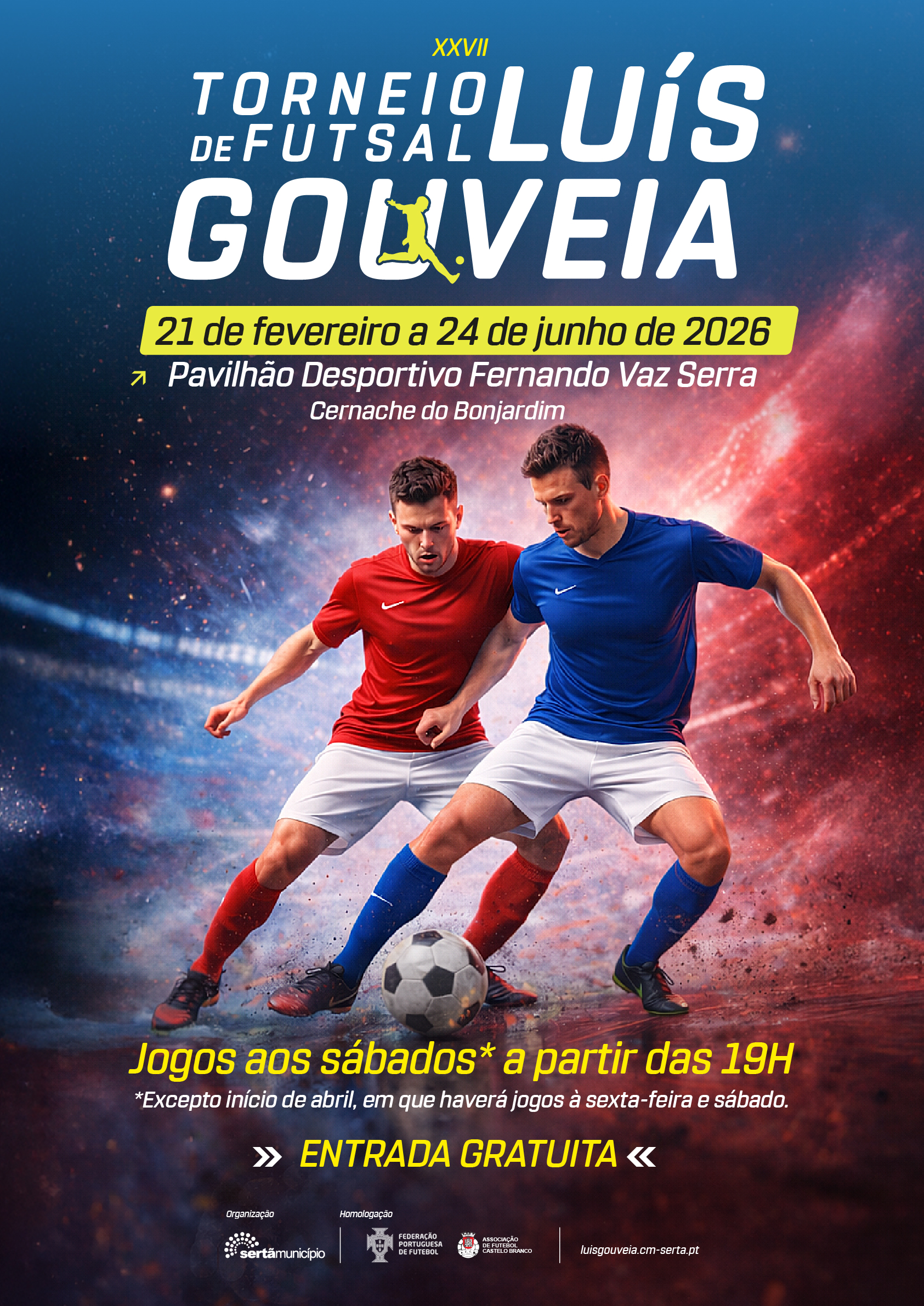 Cartaz Torneio Futsal Luis Gouveia 2026 - Sertã