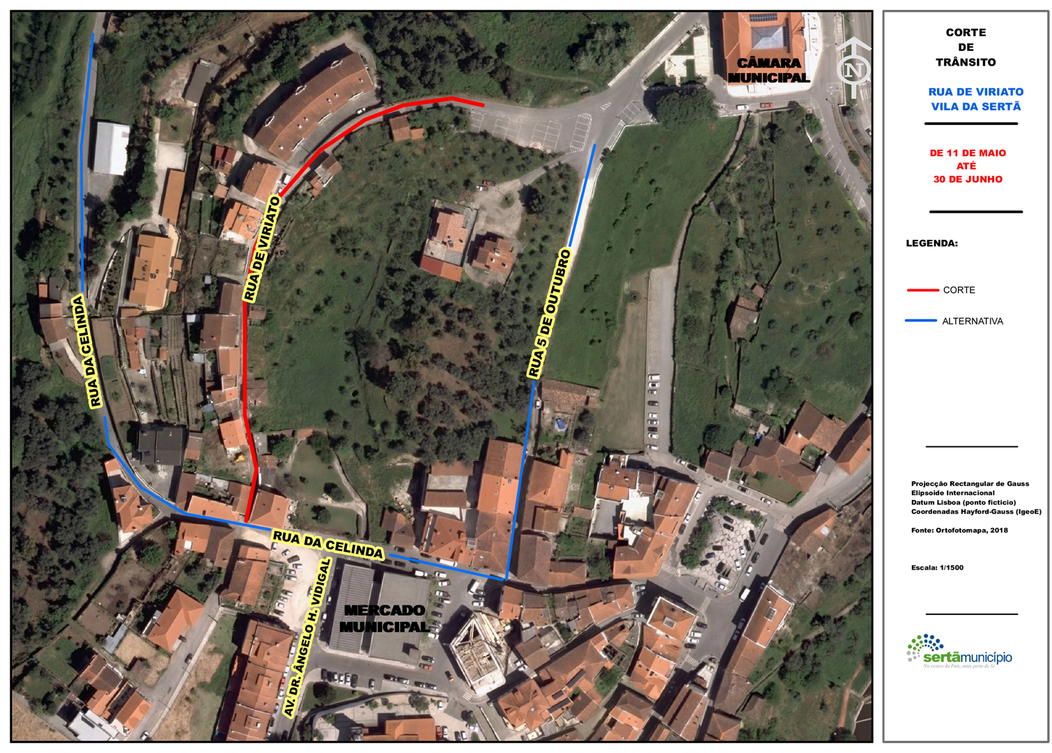 MapaCorteTransitoRuaViriato