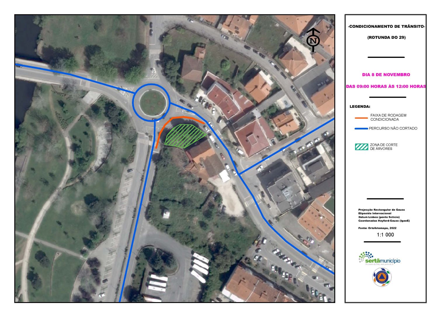 Condicionamento de trânsito em rotunda